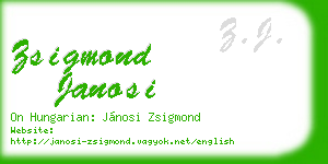 zsigmond janosi business card