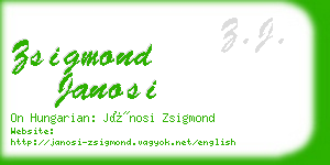 zsigmond janosi business card